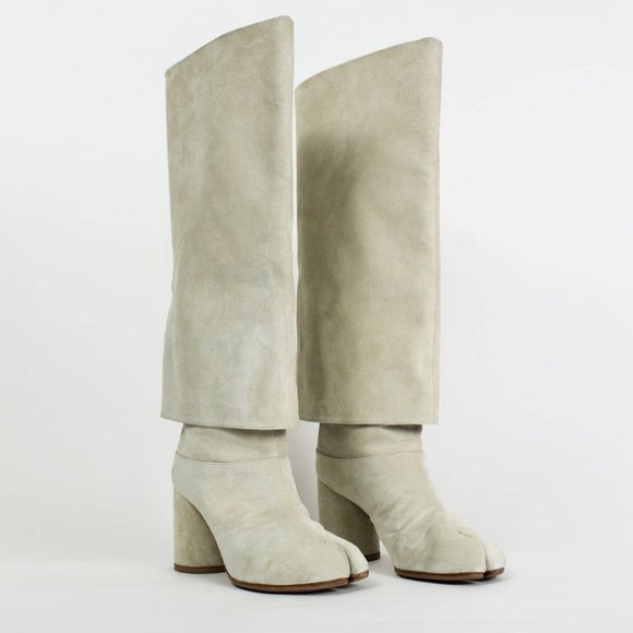 Maison Martin Margiela Shoes - ISO Margiela Tabi Knee High Suede Trompe L'oeil Size 38